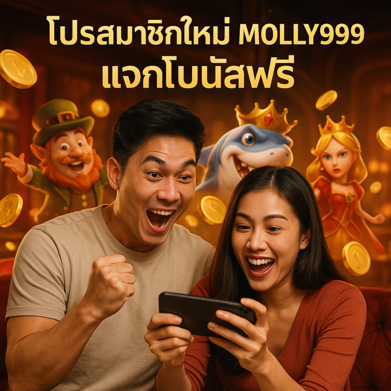 โปรสมาชิกใหม่ MOLLY999 แจกโบนัสฟรี