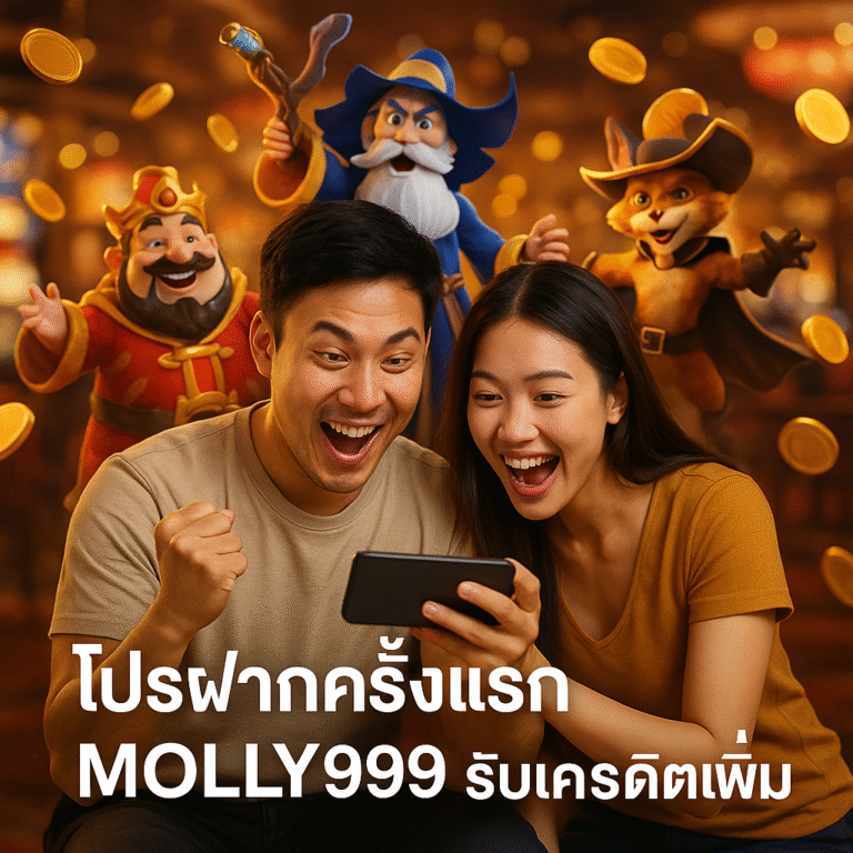 โปรฝากครั้งแรก MOLLY999 รับเครดิตเพิ่ม