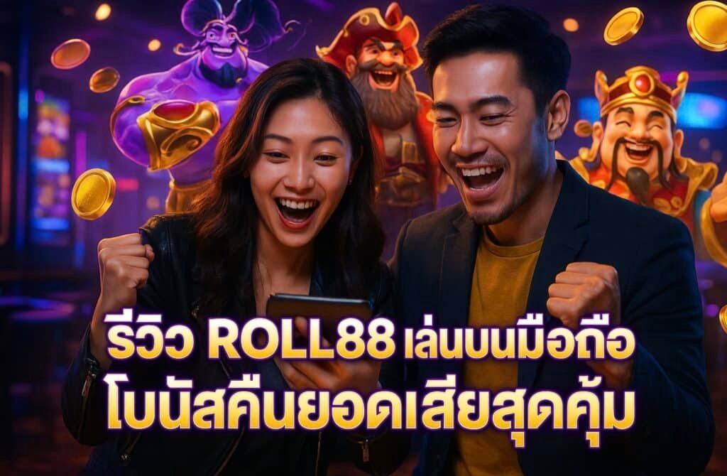 รีวิว ROLL88 เล่นบนมือถือ โบนัสคืนยอดเสียสุดคุ้ม